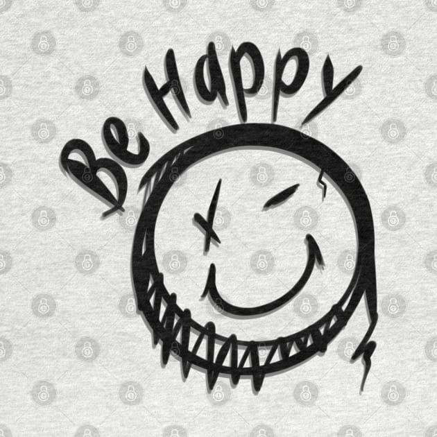 Be Happy / Smile / Happy smile / Emoji by Print Art Station